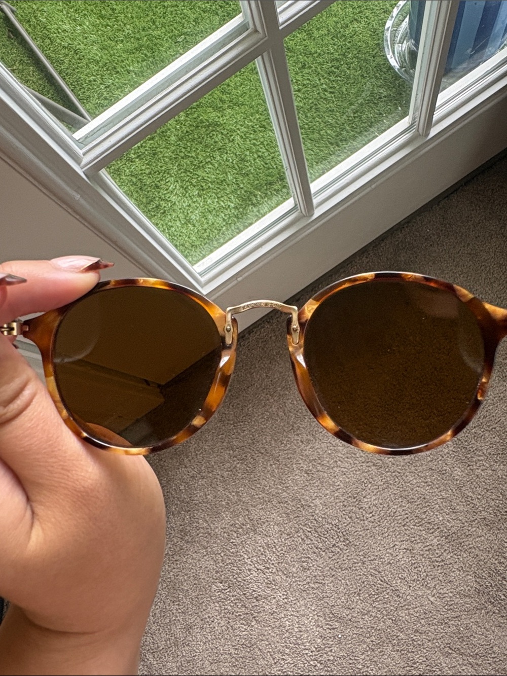 Ray-Ban Tortoiseshell Round Sunglasses with Brown Lenses - Picture 9 of 9